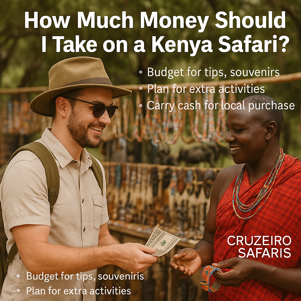 Tourist paying for souvenirs on a Kenya safari with Cruzeiro Safaris