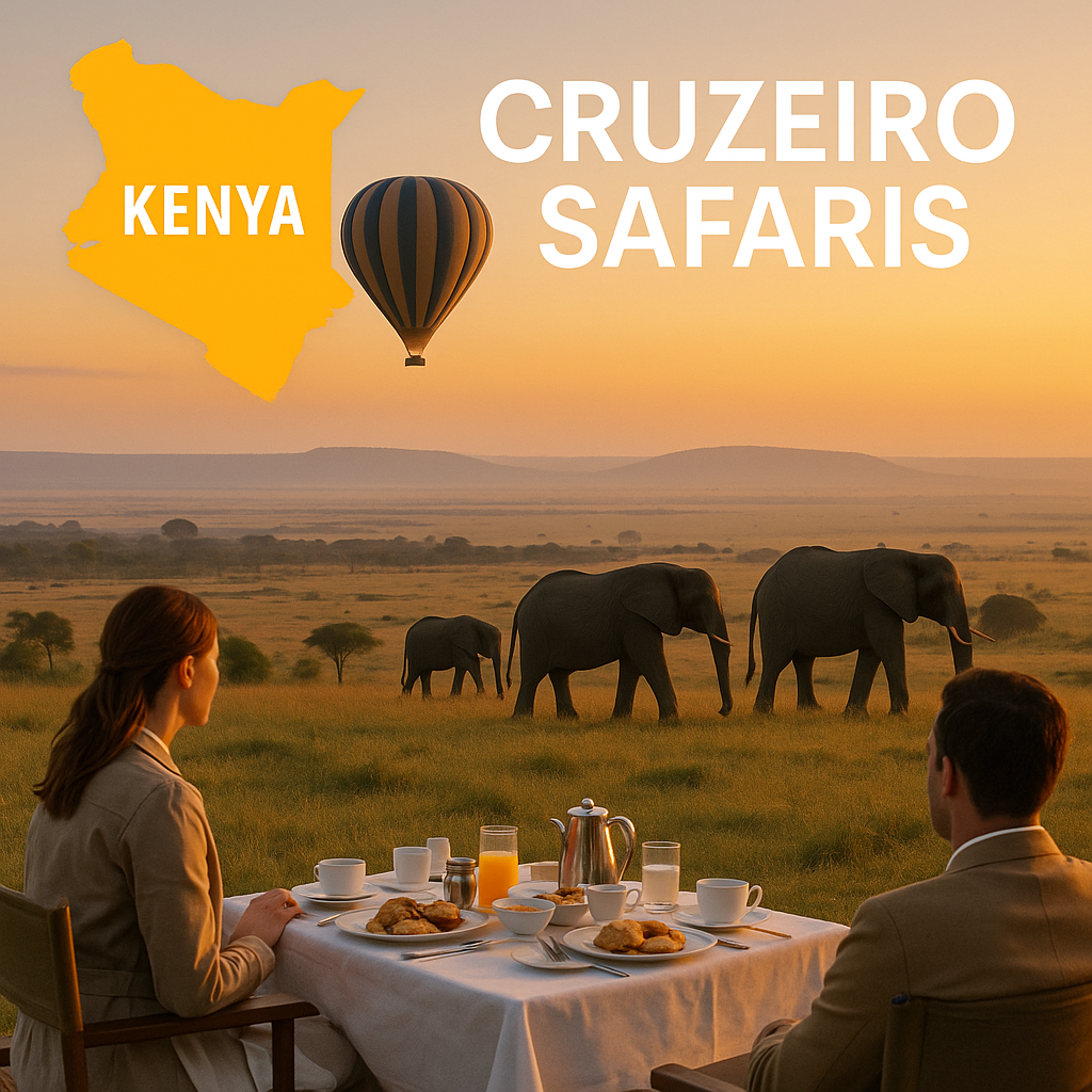 Sunset safari in Masai Mara with Cruzeiro Safaris Kenya, luxury wildlife adventure experience