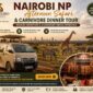 A safari minivan on an afternoon game drive in Nairobi National Park followed by dinner at the world-famous Carnivore Restaurant. Experience Kenya's wildlife and legendary dining with Cruzeiro Safaris Kenya. Book now: https://cruzeiro-safaris.com/nairobi-tours/product/carnivoretour/