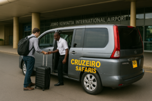 Nairobi airport transfer service with Cruzeiro Safaris Kenya vehicle pickup at Jomo Kenyatta International Airport