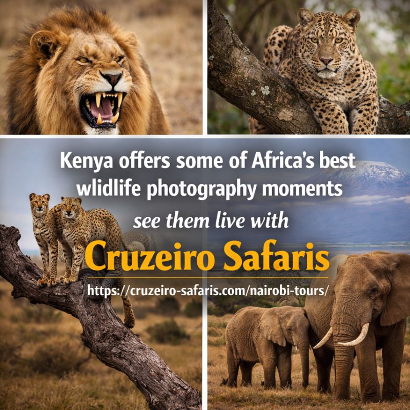 Wildlife safari in Kenya with Cruzeiro Safaris capturing live photographic moments in Maasai Mara
