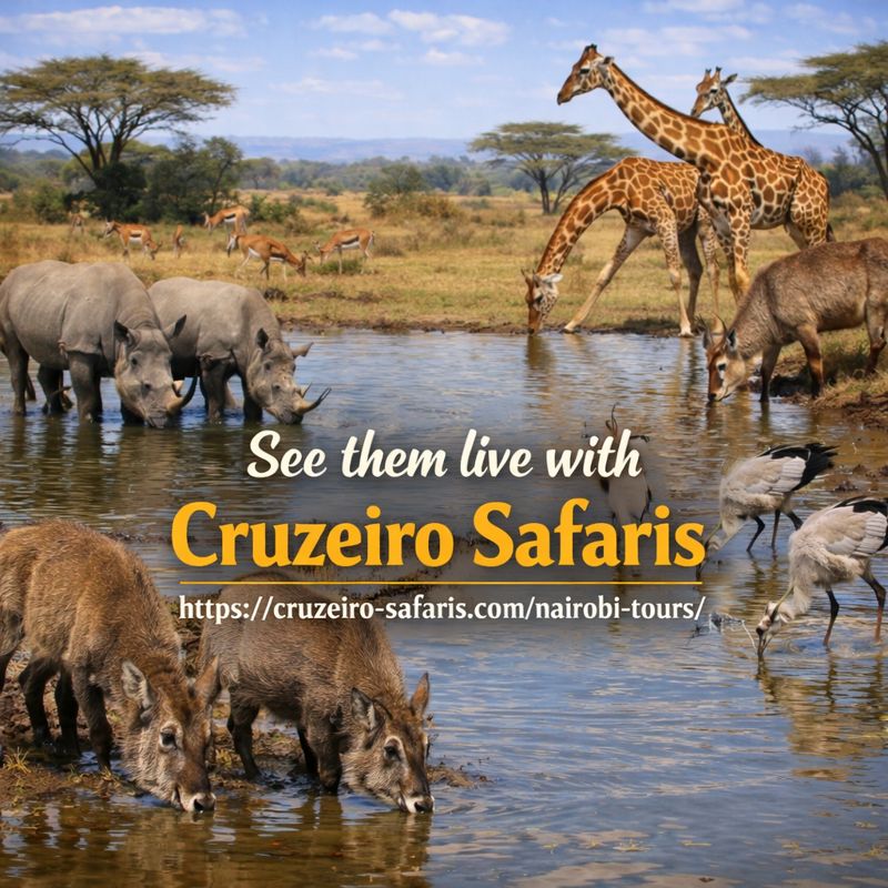 Luxury safari in Kenya featuring rhinos in Nairobi National Park at sunrise with Cruzeiro Safaris