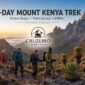 International trekkers hiking Mount Kenya via the Sirimon Route to Point Lenana at 4,985m with Cruzeiro Safaris Kenya.