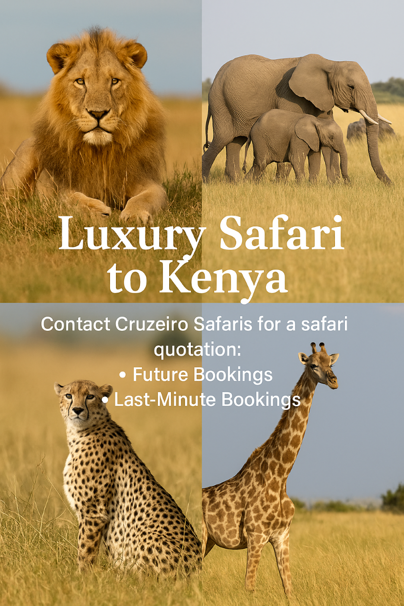 Luxury Kenya safari quote promotion by Cruzeiro Safaris